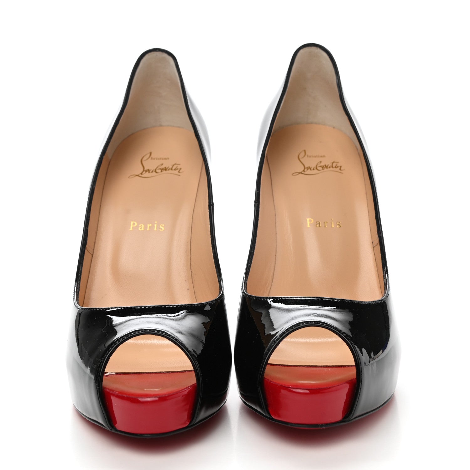 Christian Louboutin Patent New Very Prive 120 Pumps 40 Black Red 2 of 7