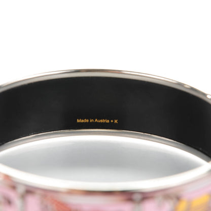 Hermes Enamel Printed Wide Tenues Et Couvertures Bracelet 70 4 of 5