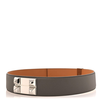 Hermes Epsom 55mm Collier De Chien CDC Belt 90 36 Etain 2 of 6
