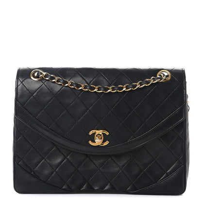 Chanel Lambskin Quilted Medium Single Flap Black 1 of 15