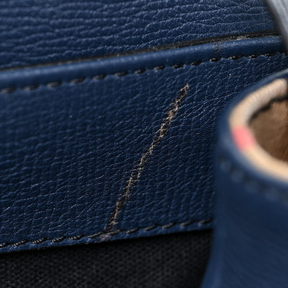 Burberry Derby Calfskin House Check Medium Camberley Ink Blue 11 of 20