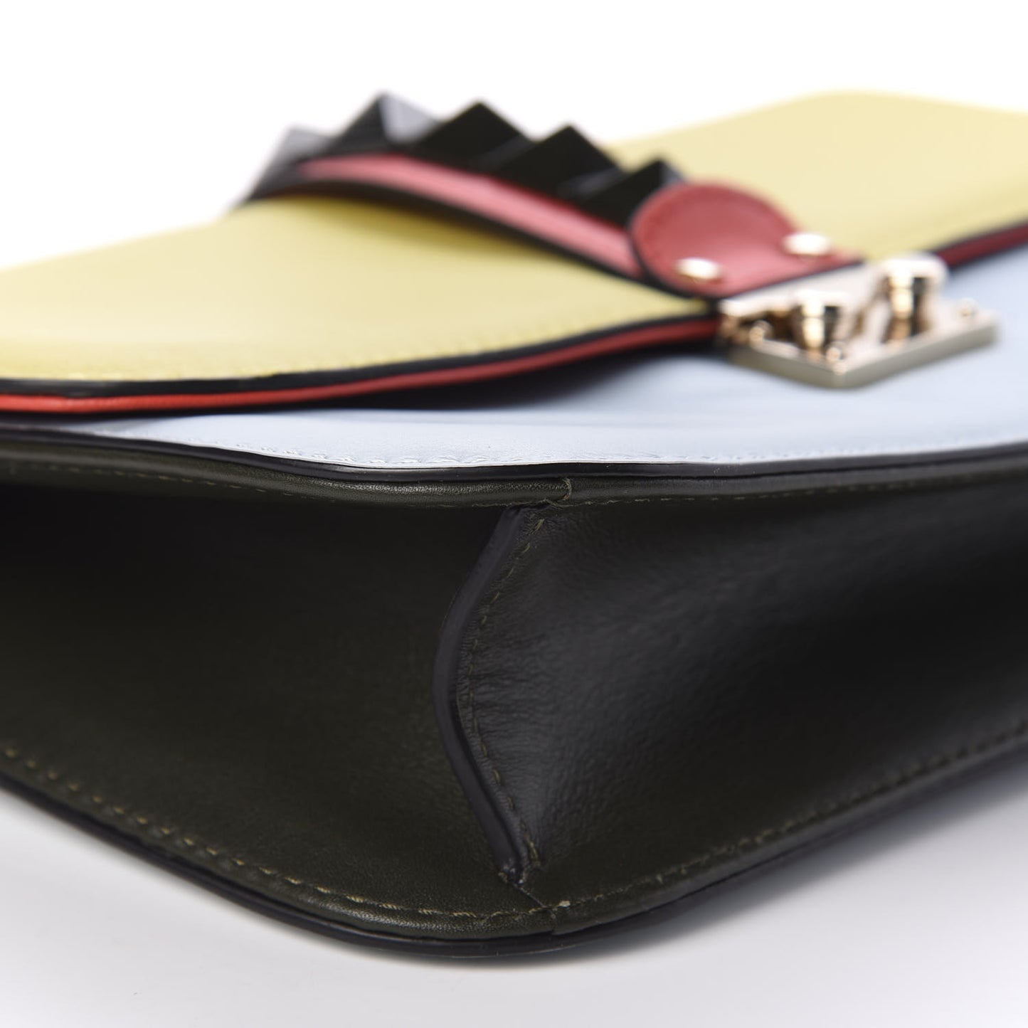 Vitello Medium Glam Lock Rockstud Flap Multicolor