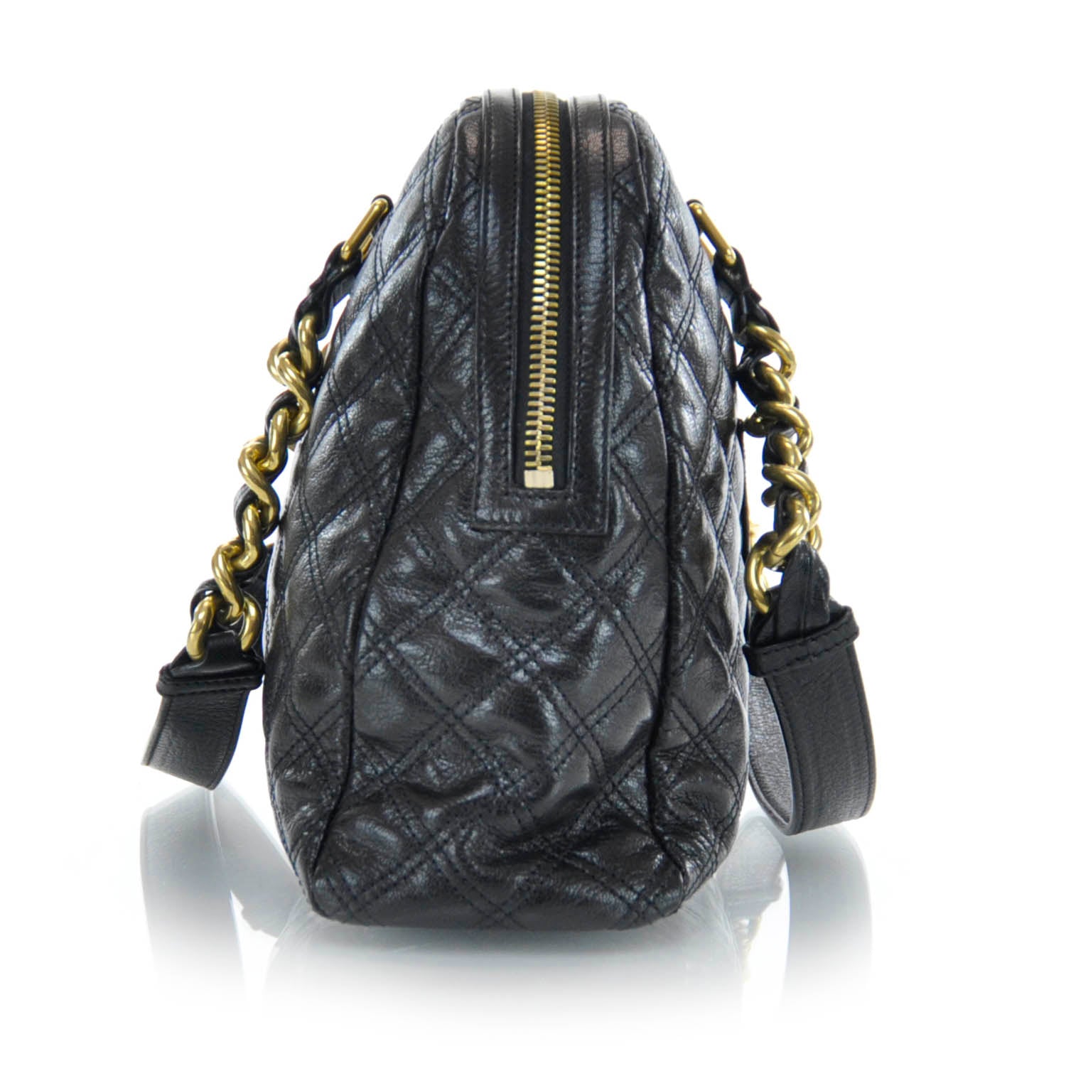 Marc Jacobs Leather Quilted Karlie Satchel Black 4 of 9