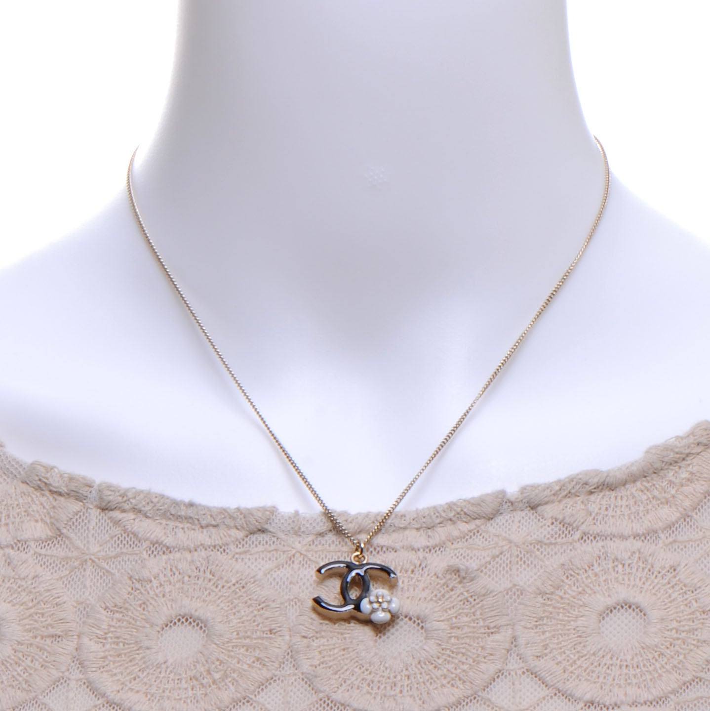 Camelia CC Logo Necklace