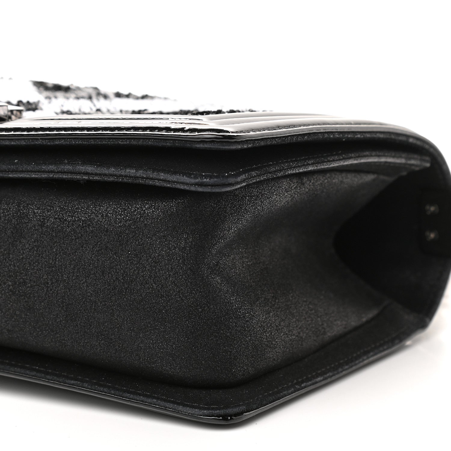 Chanel Patent Iridescent Calfskin Sequin Medium Boy Flap Bag Black 8 of 9