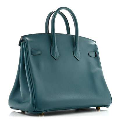 Hermes Veau Jonathan Birkin 25 Vert Bosphore 3 of 13
