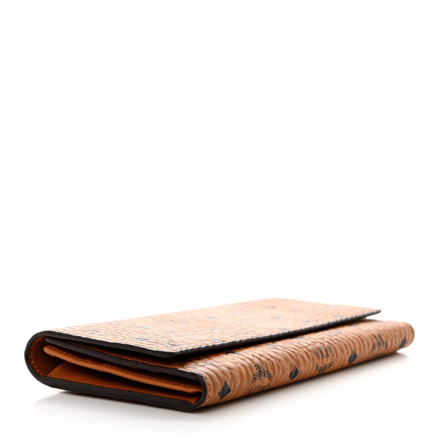Visetos Large Trifold Flap Wallet Cognac