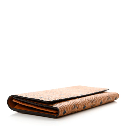MCM Visetos Large Trifold Flap Wallet Cognac 4 of 8