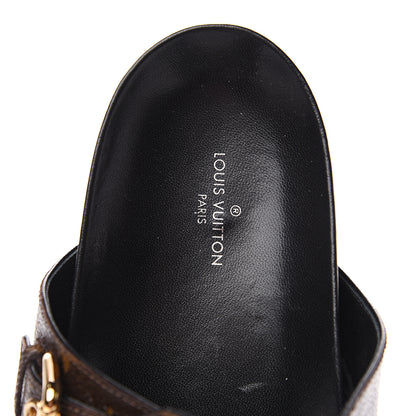 Louis Vuitton Monogram Bom Dia Mule Sandals 42 Black 6 of 8
