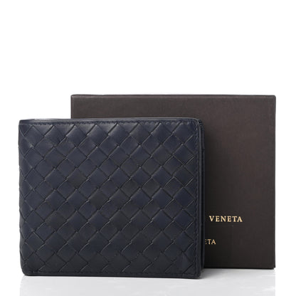 Bottega Veneta Nappa Intrecciato Bi-Fold Wallet Blue 9 of 9