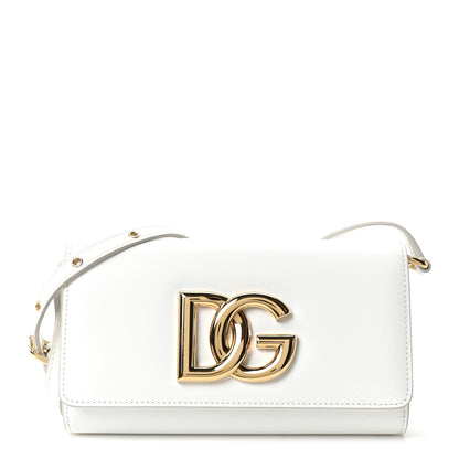 Dolce & Gabbana Calfskin DG Millennials Crossbody Bag White 1 of 9