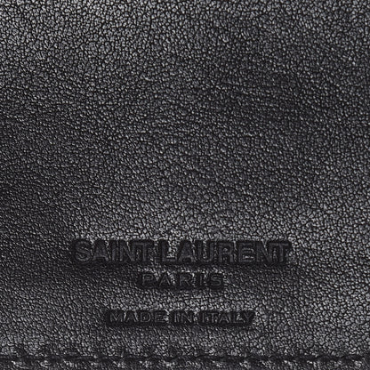 Saint Laurent Calfskin Baby Cat Print Bifold Wallet Black Red 6 of 8