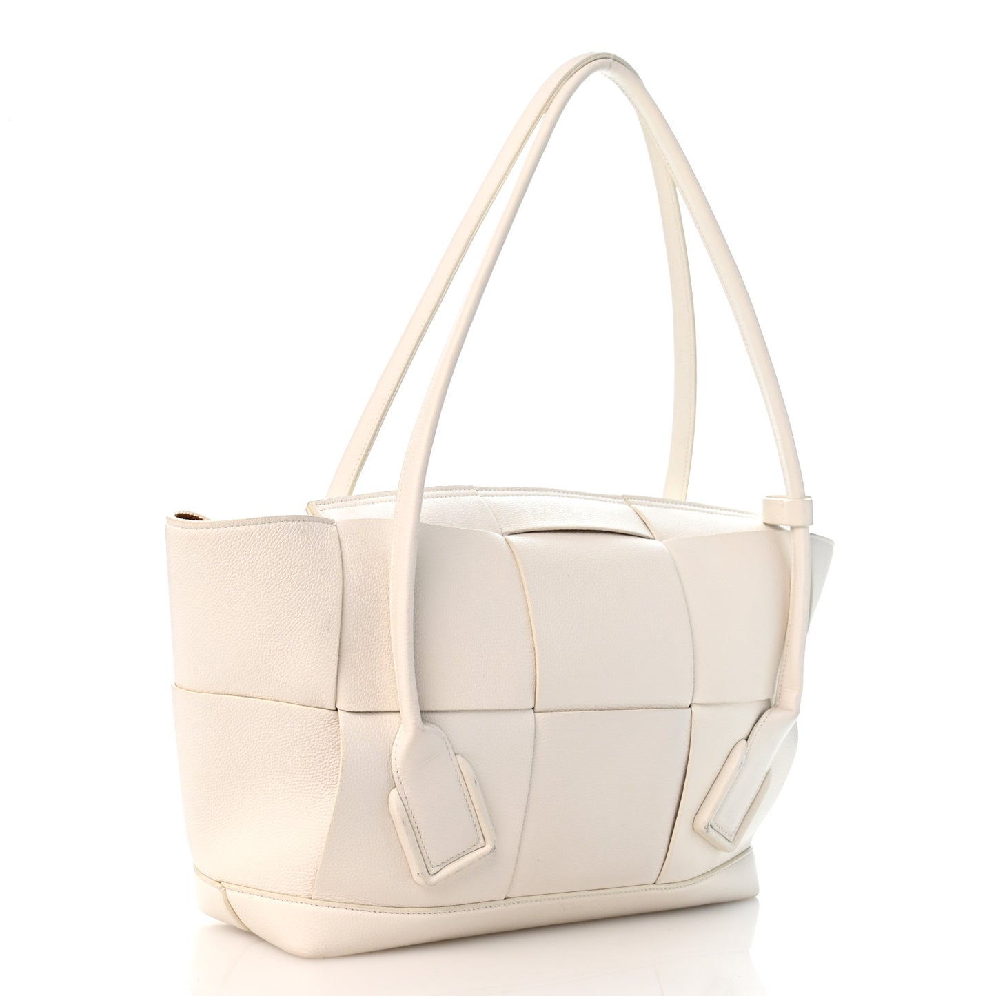 French Calfskin Maxi Intrecciato Medium Arco Bianco