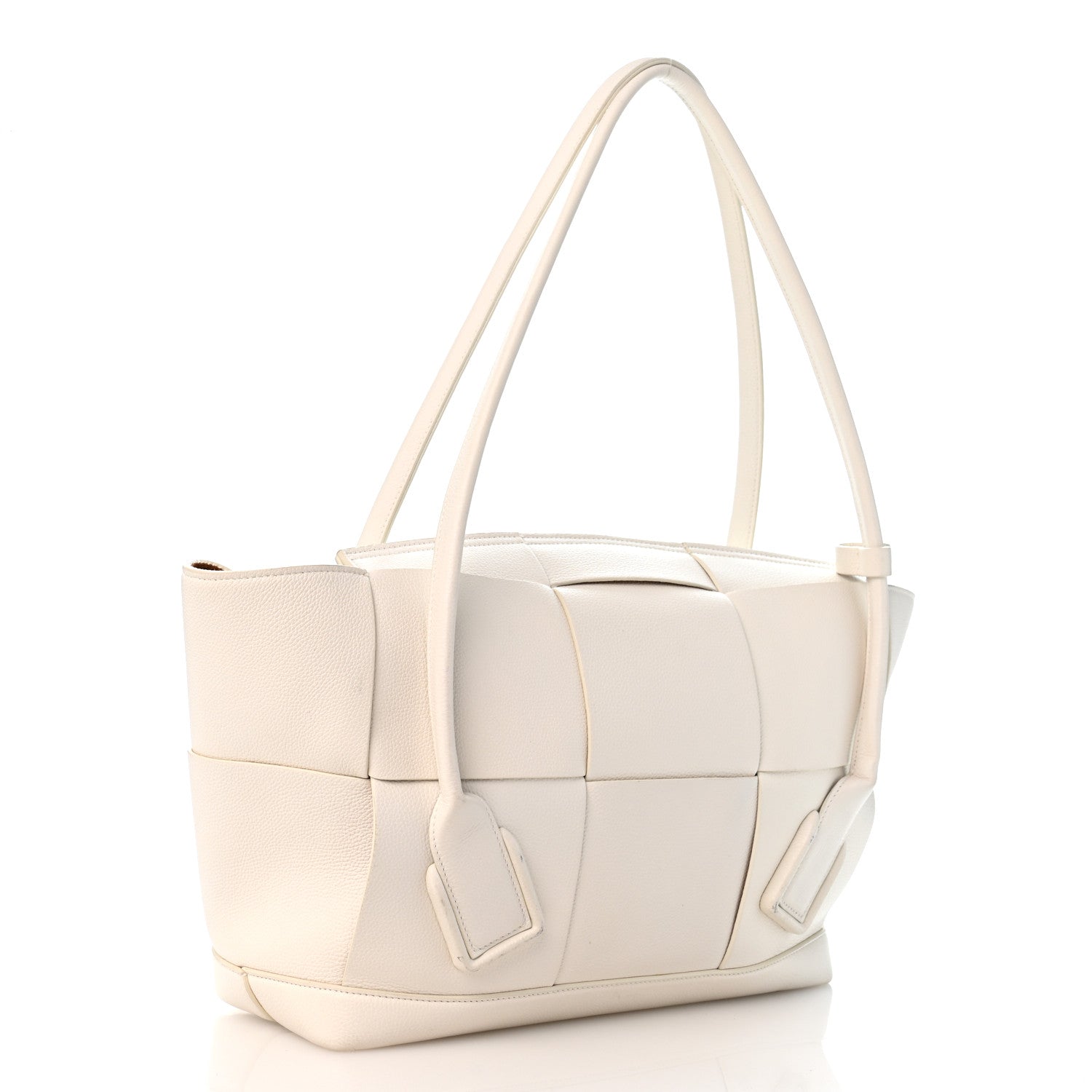 Bottega Veneta French Calfskin Maxi Intrecciato Medium Arco Bianco 2 of 13