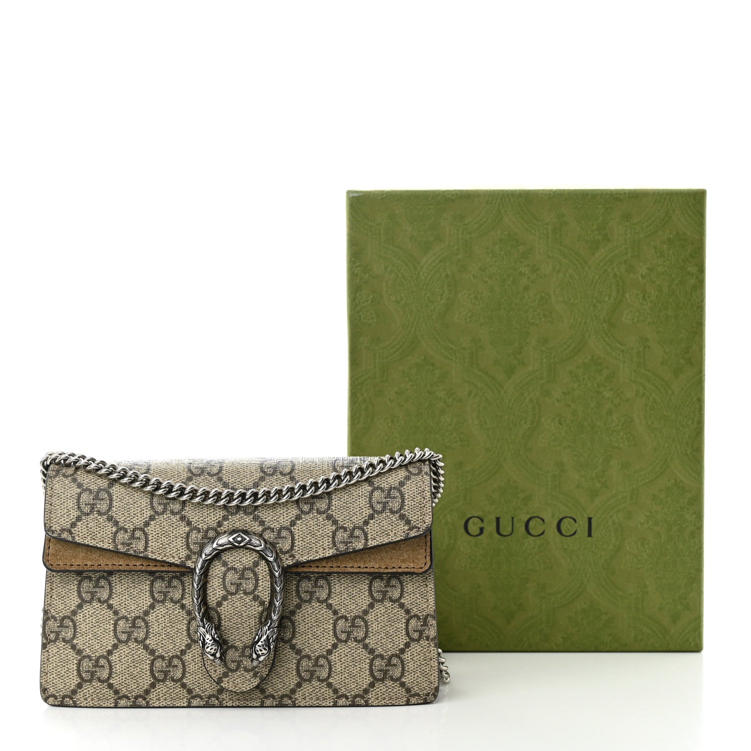Gucci GG Supreme Monogram Super Mini Dionysus Shoulder Bag Taupe 10 of 10