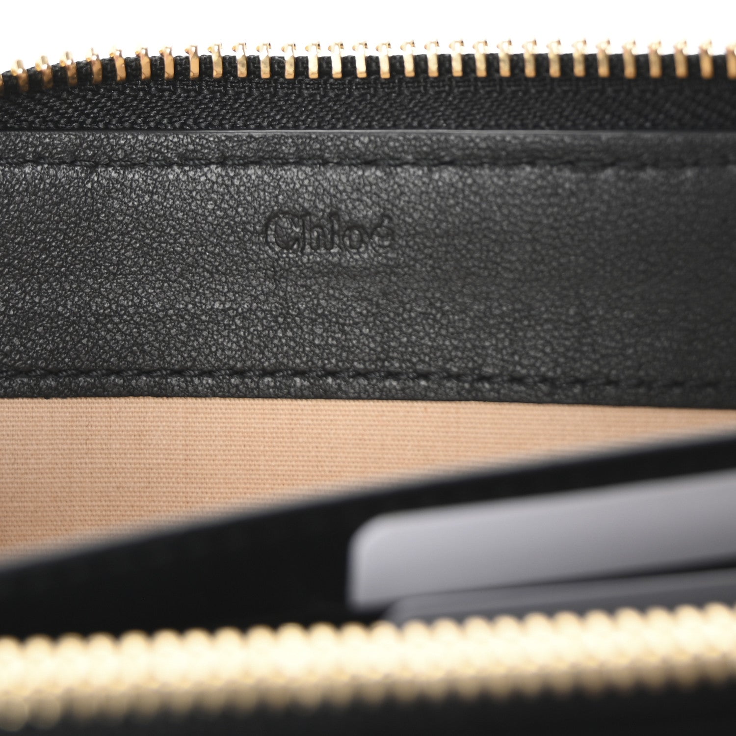 Chloe Grained Calfskin Marcie Long Zip Around Wallet Black 7 of 7