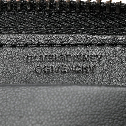Givenchy Textured Coated Canvas Iconic Bambi Print Mini Zip Wallet Black 7 of 17