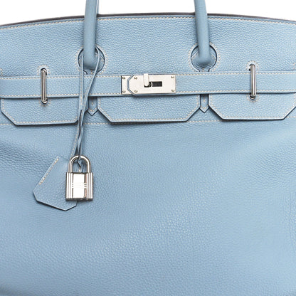Hermes Togo HAC Birkin 40 Bleu Lin 8 of 10