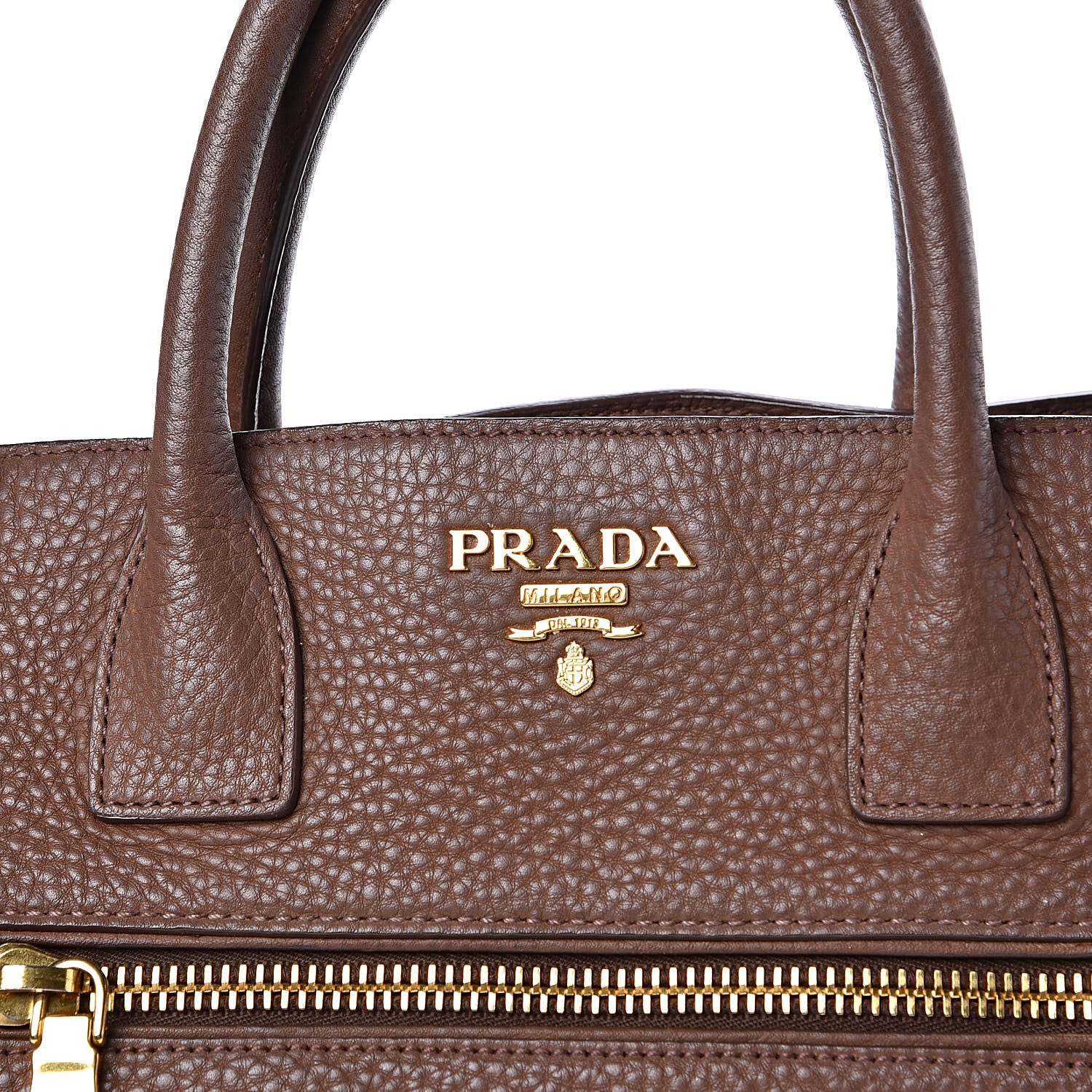 Prada Vitello Daino Shopping Tote Palissandro 13 of 13