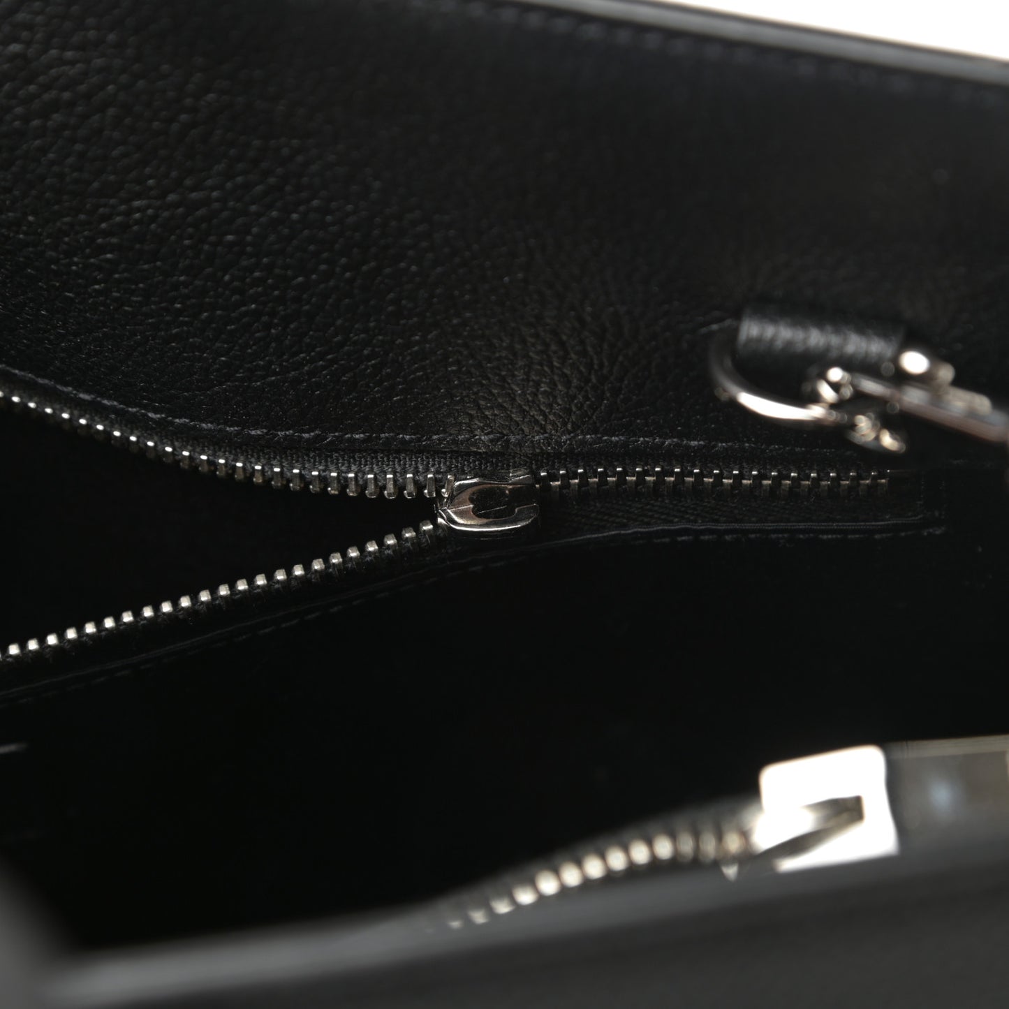 Grained Calfskin Small Sac De Jour Black