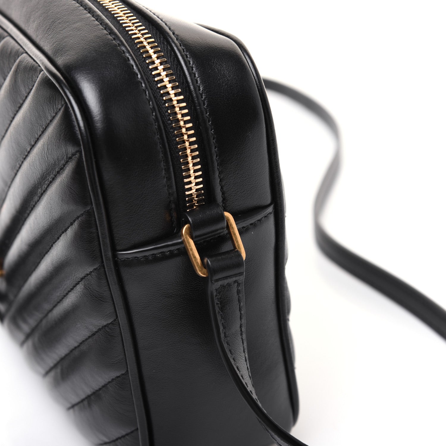 Saint Laurent Calfskin Matelasse Monogram Lou Camera Bag Black 15 of 17