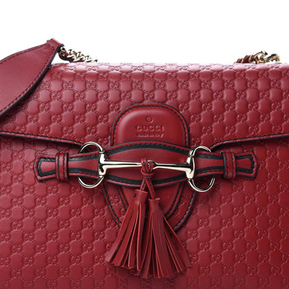 Gucci Microguccissima Medium Emily Chain Shoulder Bag Red 10 of 10