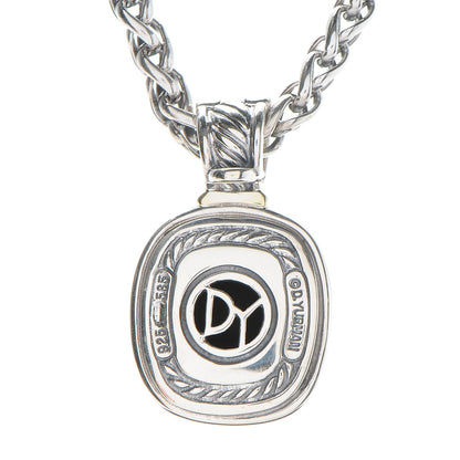 David Yurman Sterling Silver 14K Yellow Gold Black Onyx Albion Pendant Necklace 7 of 11
