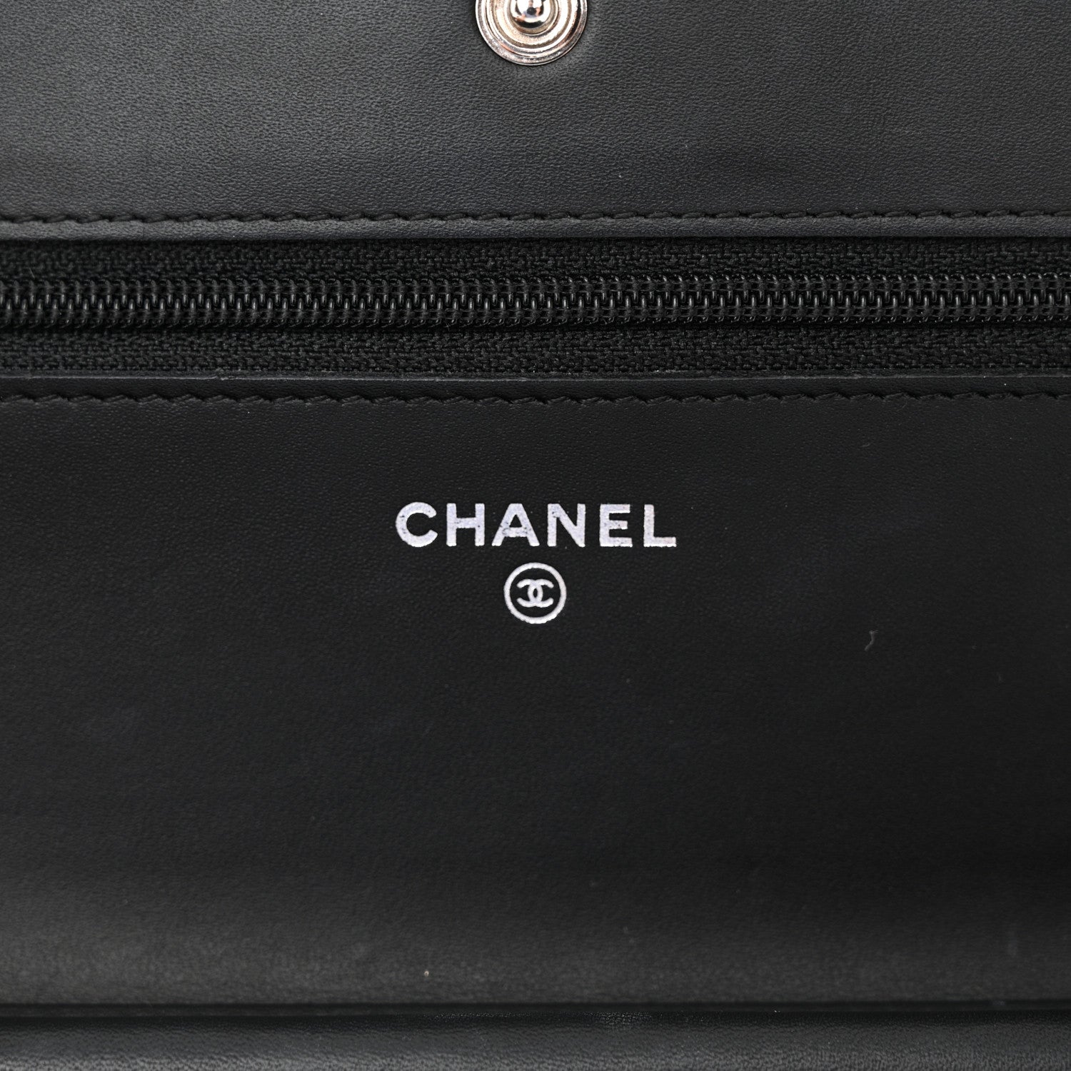 Chanel Glazed Aged Calfskin Reissue Wallet On Chain WOC Black 6 of 13
