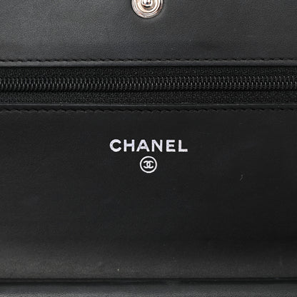 Chanel Glazed Aged Calfskin Reissue Wallet On Chain WOC Black 6 of 13