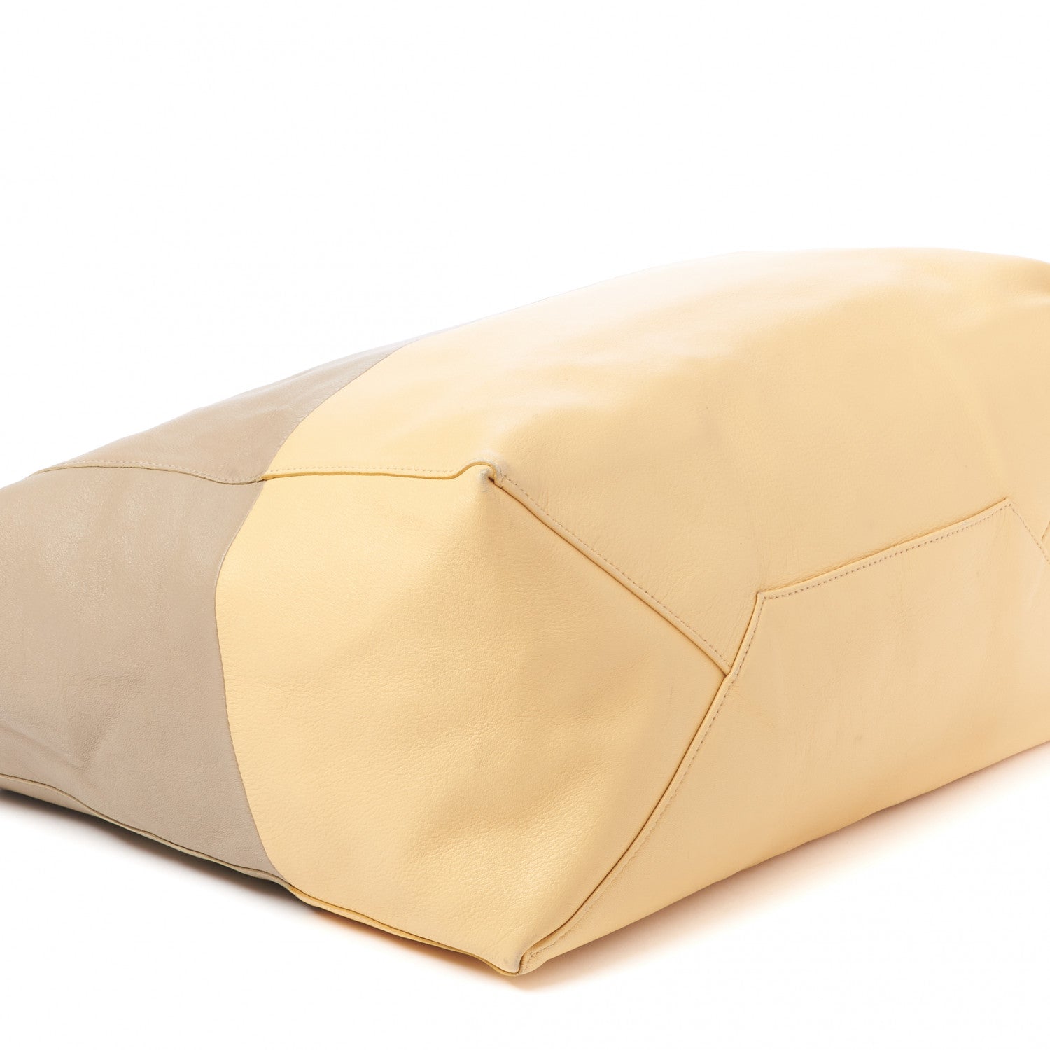 Celine Lambskin Horizontal Bi-Color Cabas Beige Butter 5 of 10