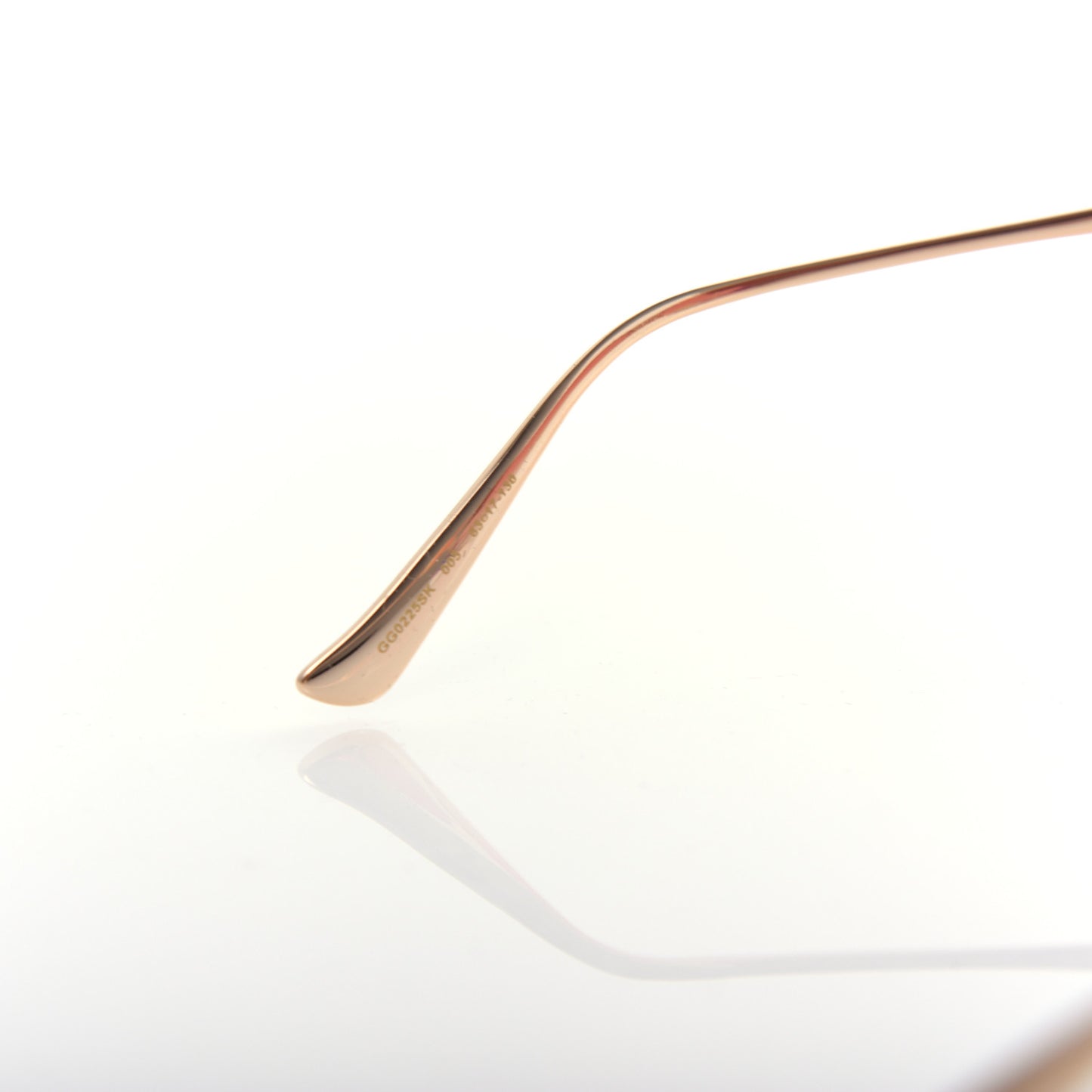 Metal Oversized Round Frame GG0225S Sunglasses Gold