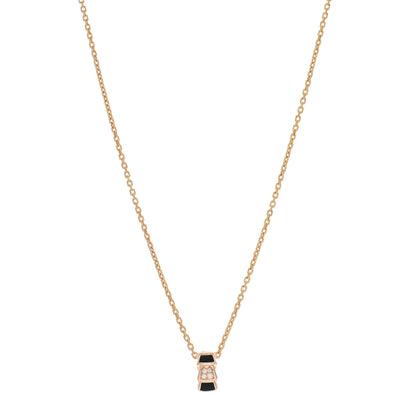 Bulgari 18K Rose Gold Diamond Black Onyx Serpenti Viper Pendant Necklace 1 of 4