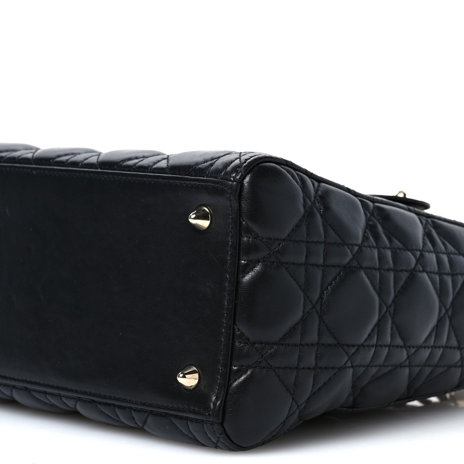 Christian Dior Lambskin Cannage Medium Lady Dior Black 10 of 10