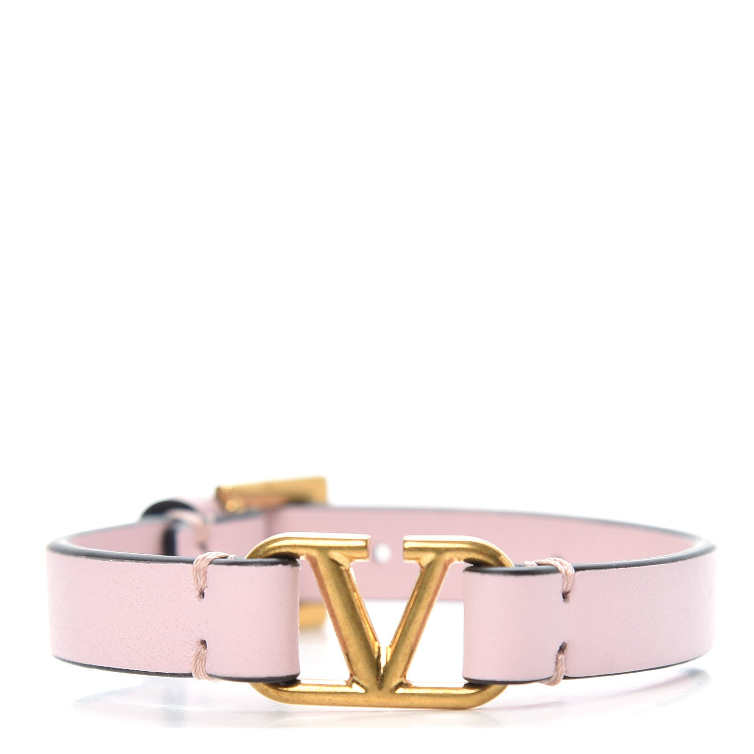Valentino Garavani Calfskin VLogo Bracelet Pink 1 of 5