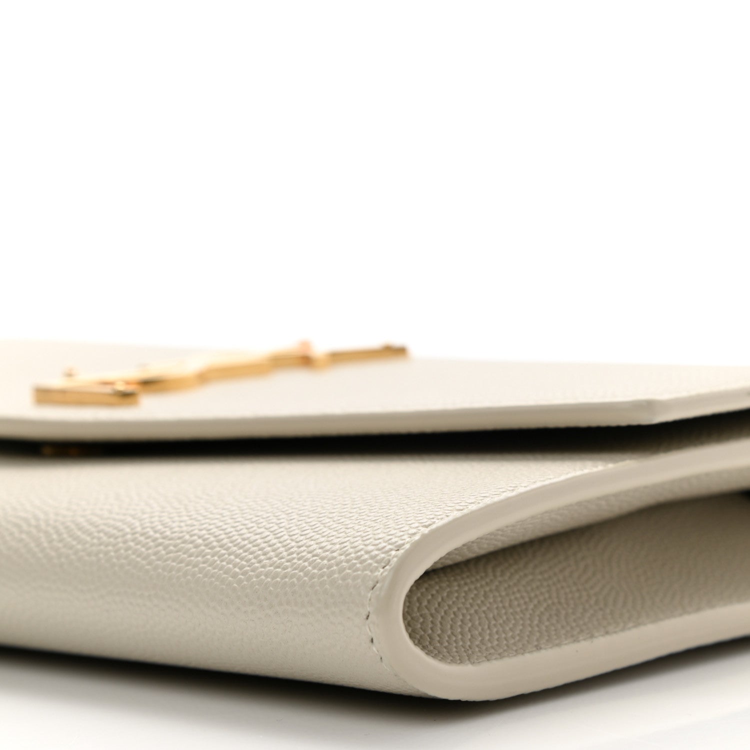Saint Laurent Grain De Poudre Monogram Uptown Chain Wallet Crema Soft 10 of 11