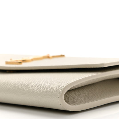 Saint Laurent Grain De Poudre Monogram Uptown Chain Wallet Crema Soft 10 of 11