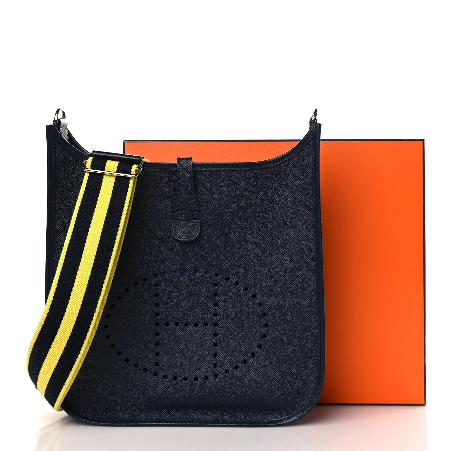 Hermes Epsom Amazone Evelyne III PM Bleu Indigo Lime 10 of 10