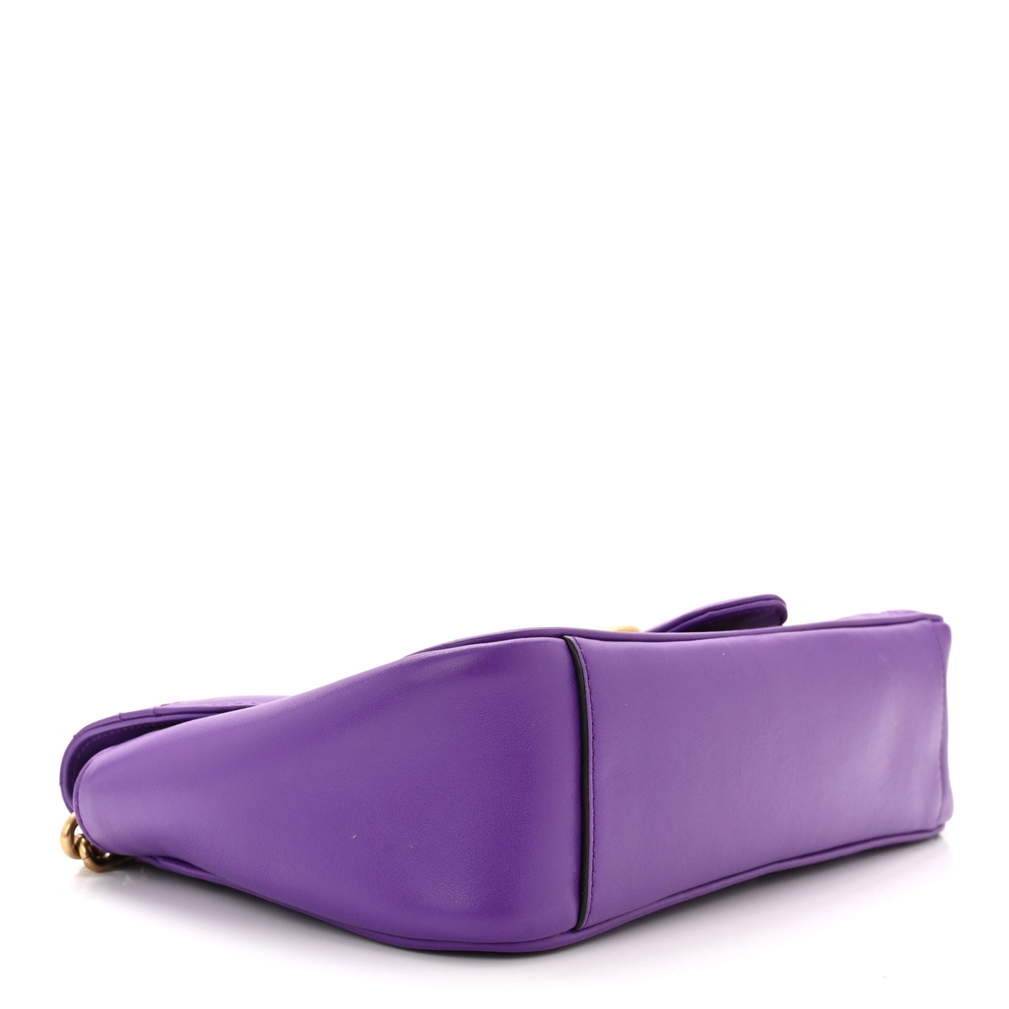 Calfskin Matelasse Small GG Marmont Shoulder Bag Shine Purple