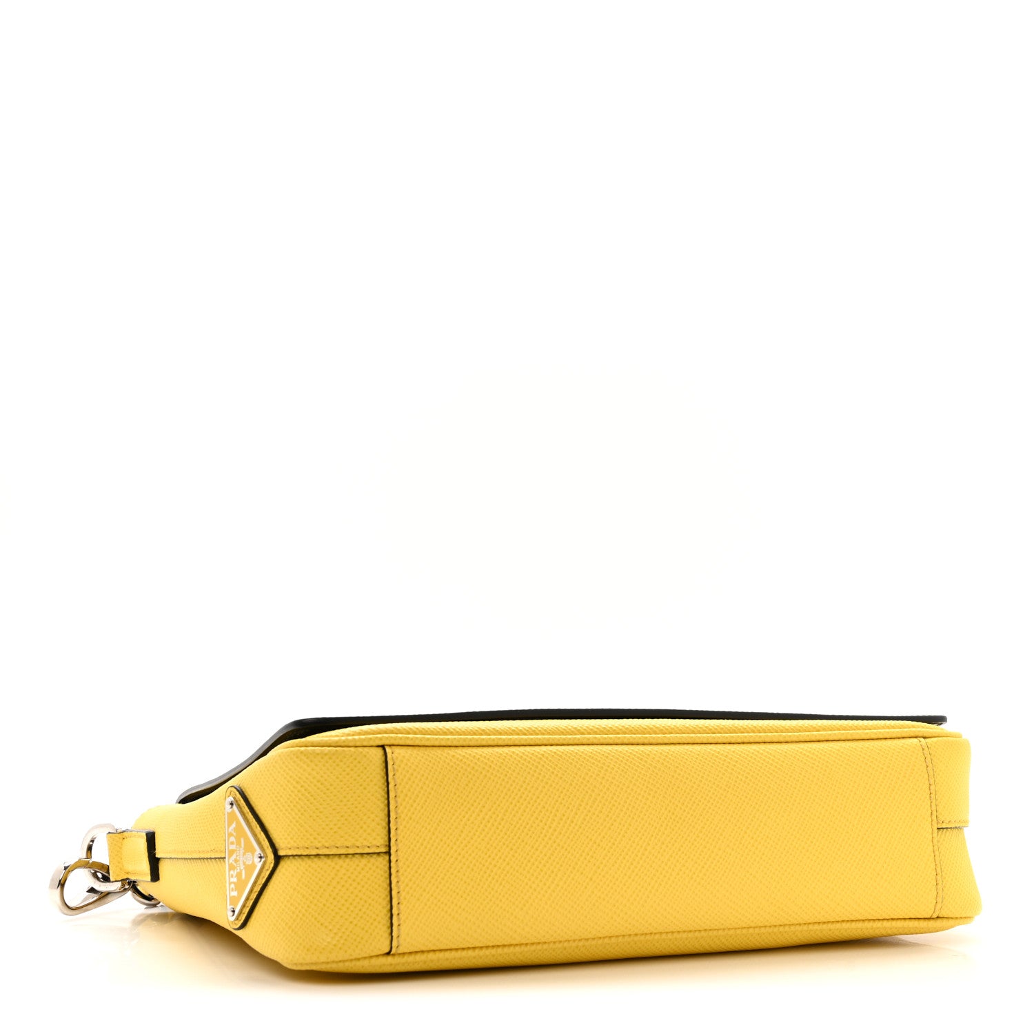Prada Saffiano Cuir Triangle Logo Embossed Flap Crossbody Sole 4 of 11