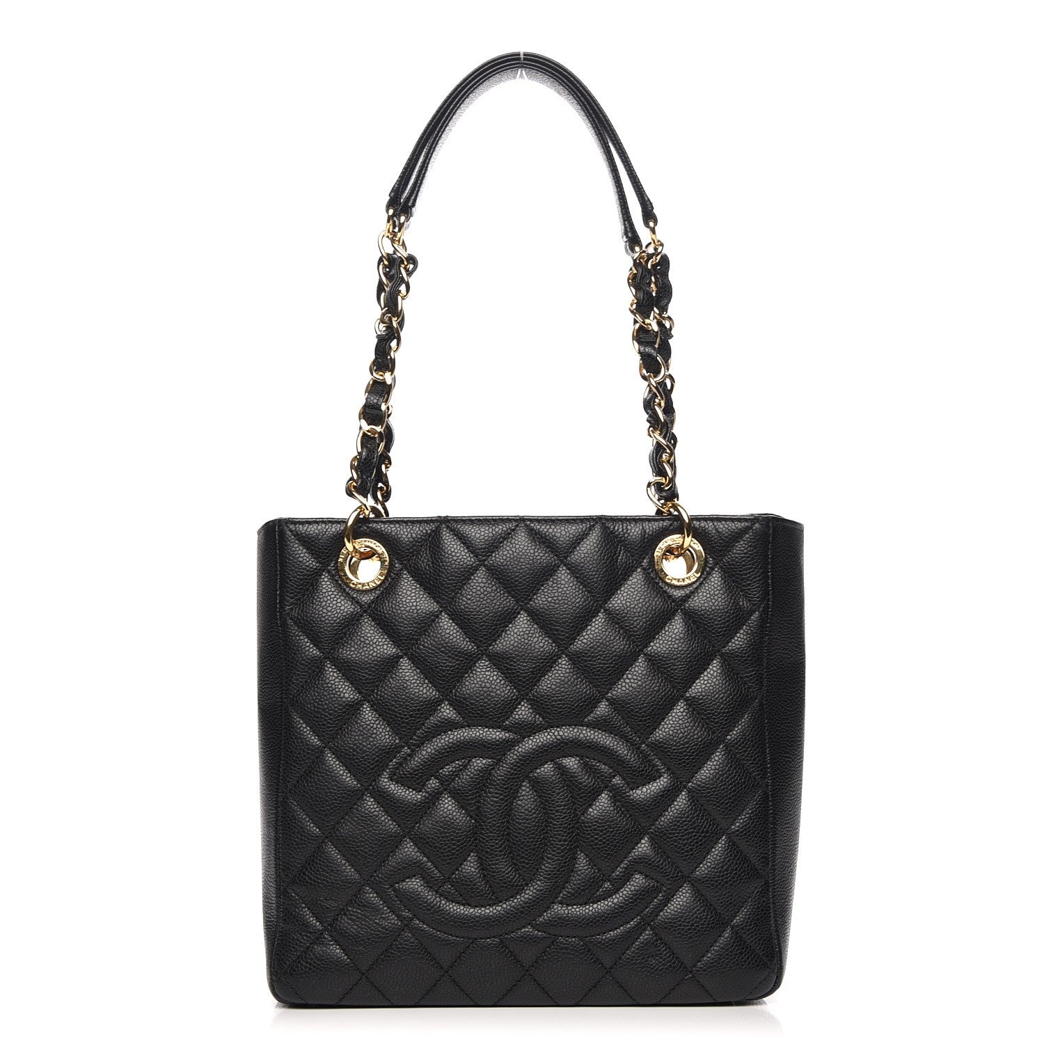 Chanel Caviar Quilted Petit Shopping Tote PST Black 1 of 10