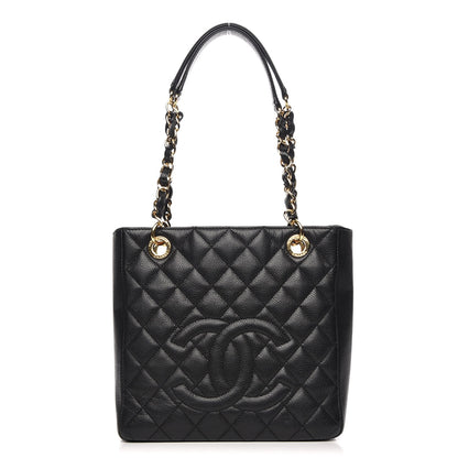 Chanel Caviar Quilted Petit Shopping Tote PST Black 1 of 10