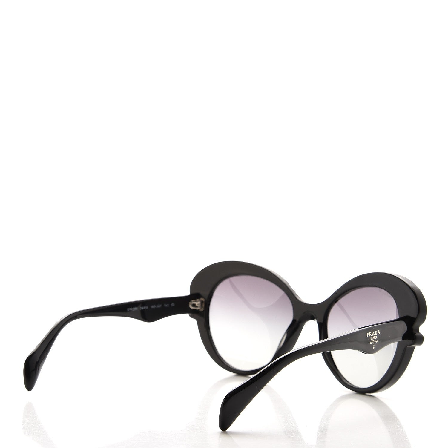 Prada Baroque Cat Eye Sunglasses SPR 28N Black 4 of 7