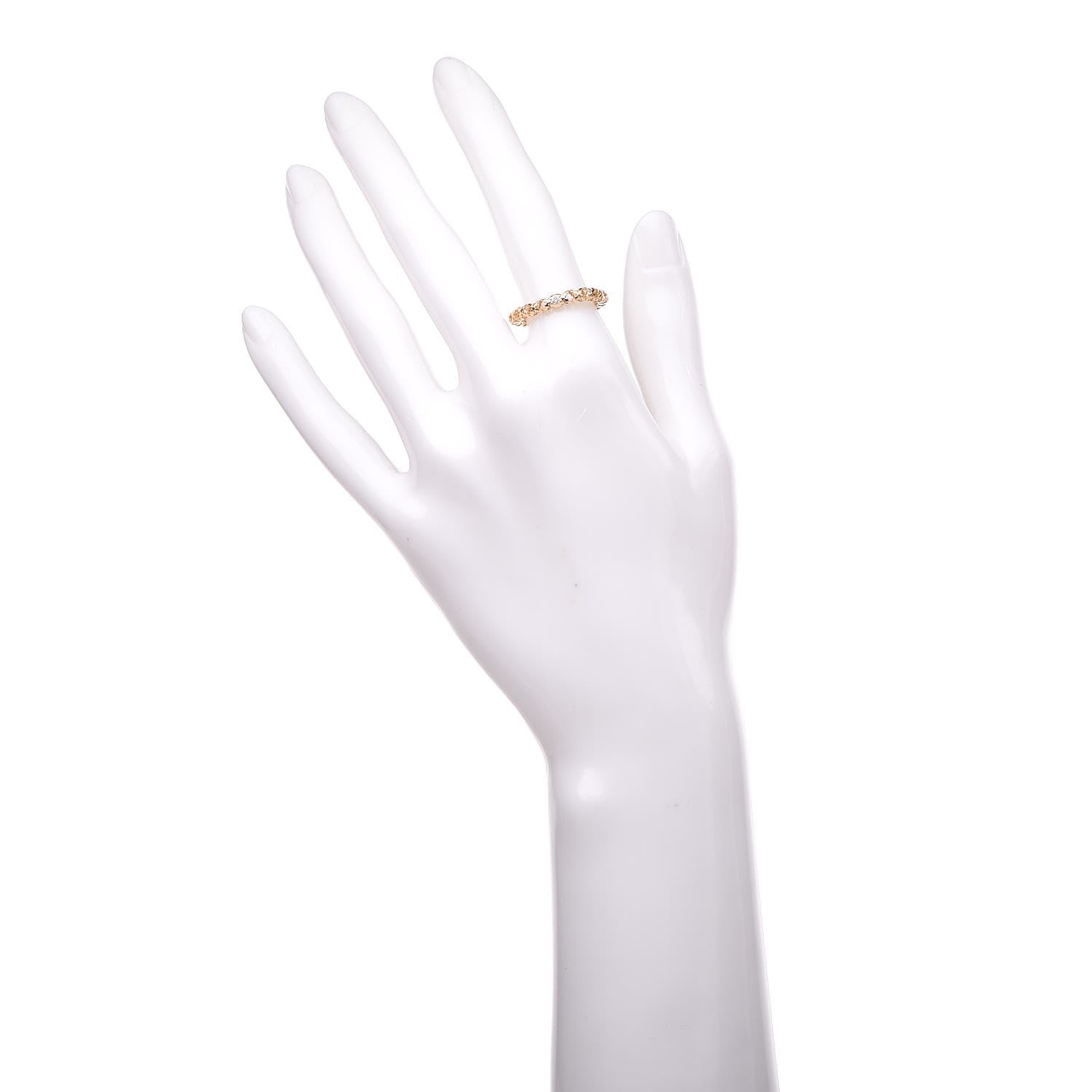 Gucci 18K Yellow Gold Diamond Diamantissima Ring 53 6.25 2 of 5