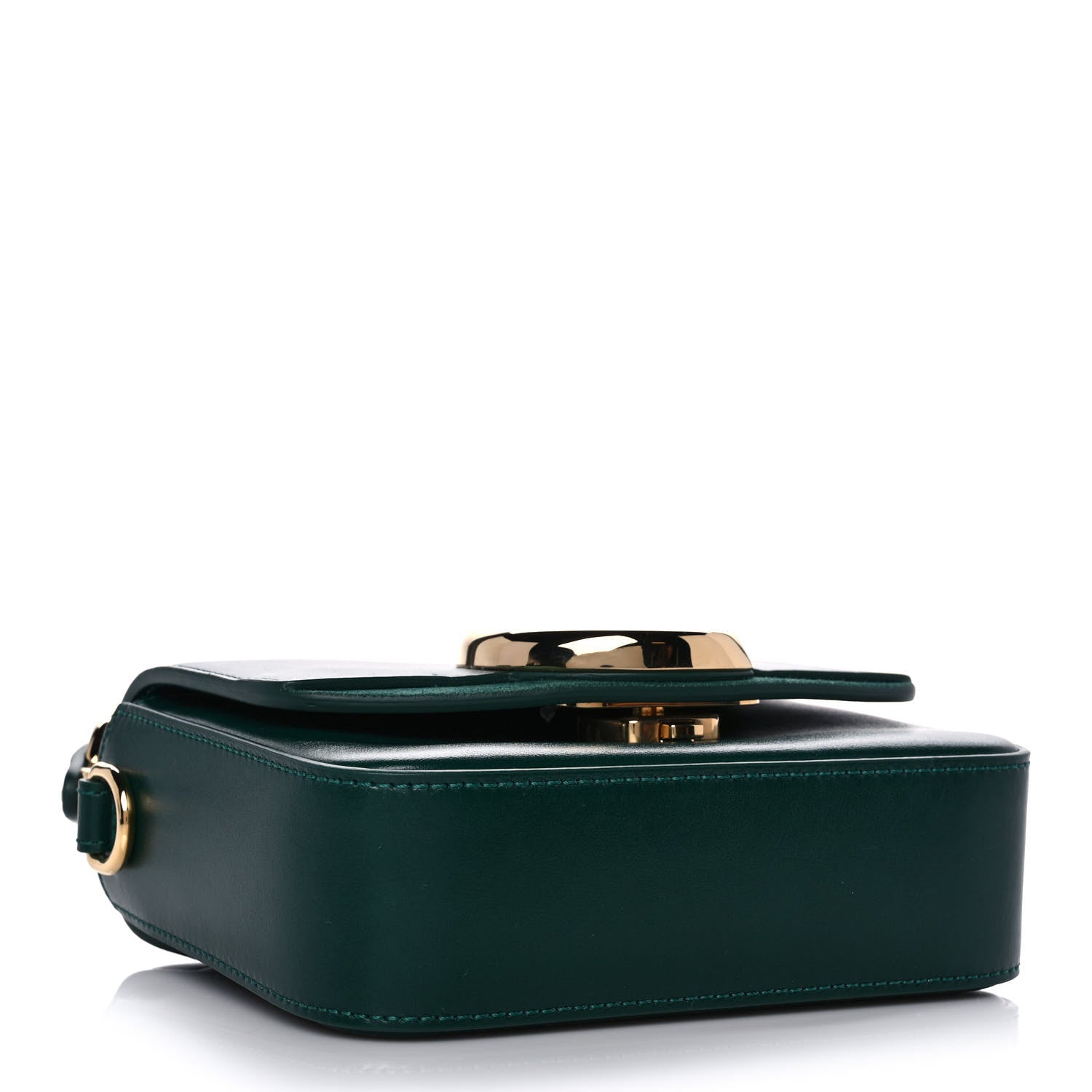 Chloe Shiny Calfskin Suede Mini C Double Carry Green 4 of 11