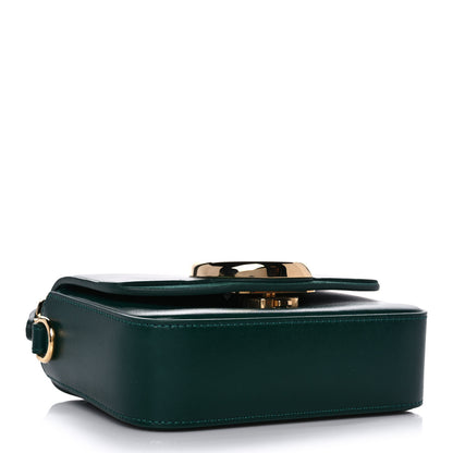 Chloe Shiny Calfskin Suede Mini C Double Carry Green 4 of 11