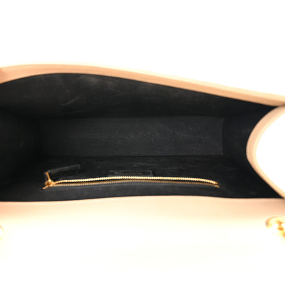 Saint Laurent Grain De Poudre Matelasse Chevron Large Monogram Satchel Nude Powder 4 of 10