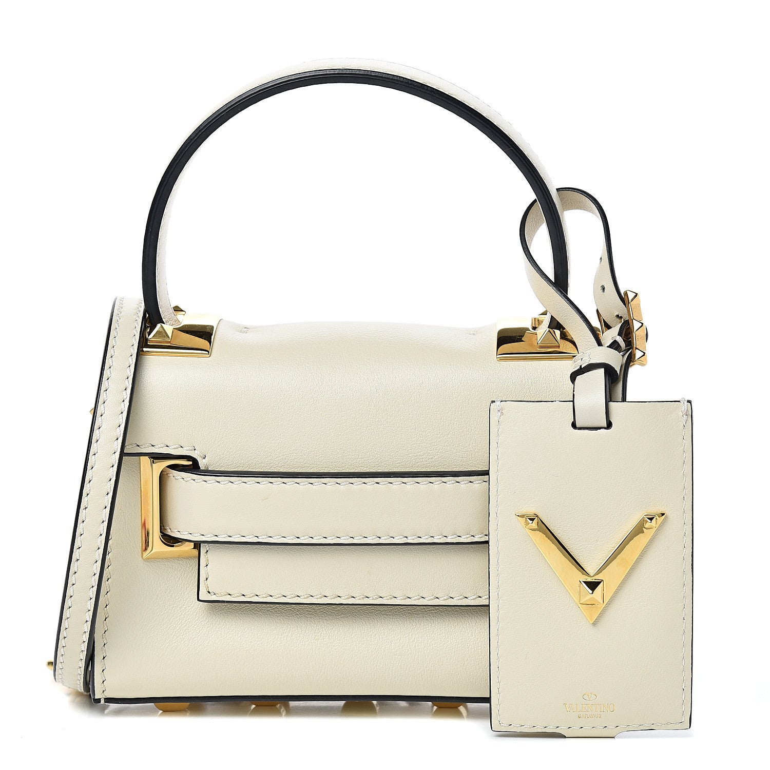 Valentino Garavani Vitello Mini My Rockstud Frame Bag Light Ivory 1 of 11