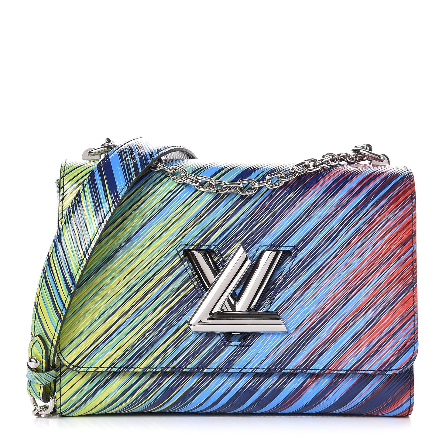 Epi Tropical Twist Shoulder Bag MM Vert Rouge
