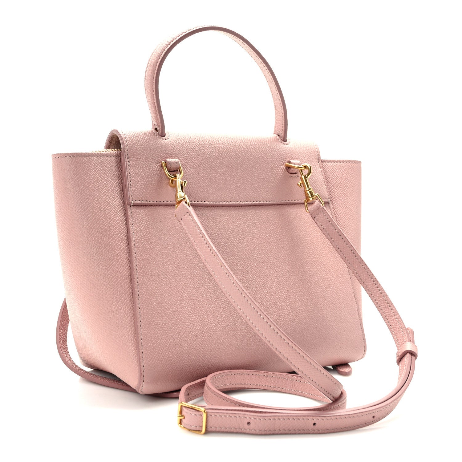 Celine Grained Calfskin Nano Belt Bag Vintage Pink 3 of 14