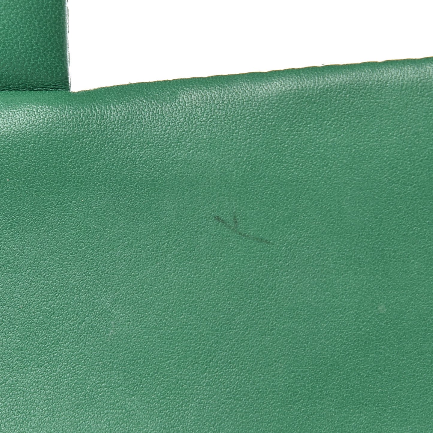 Lambskin Perforated Medium Double Flap Green